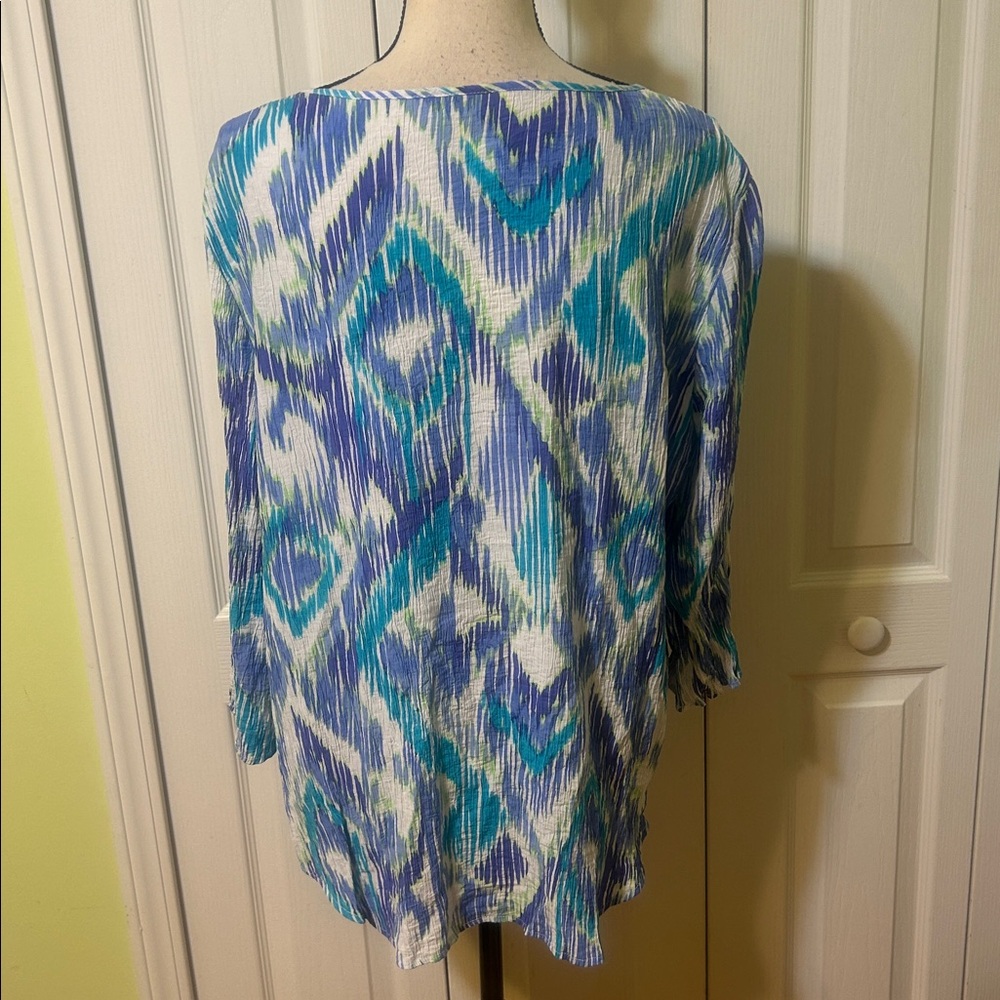 Ruby Rd. Multicolor Abstract Blouse - image 5